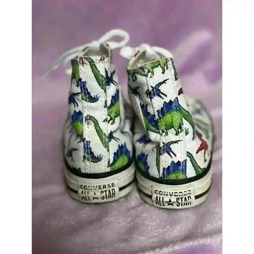 Converse Shoes Boys 1.5 Dinosaur All Over White Red Blue Green